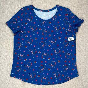 Disney Epcot United Kingdom UK World Showcase Minnie Mouse Roses Shirt Size XL
